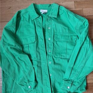 Green Button-Up Shirt